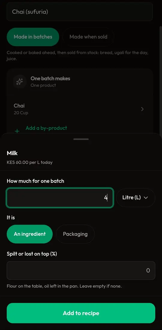 How much one batch uses