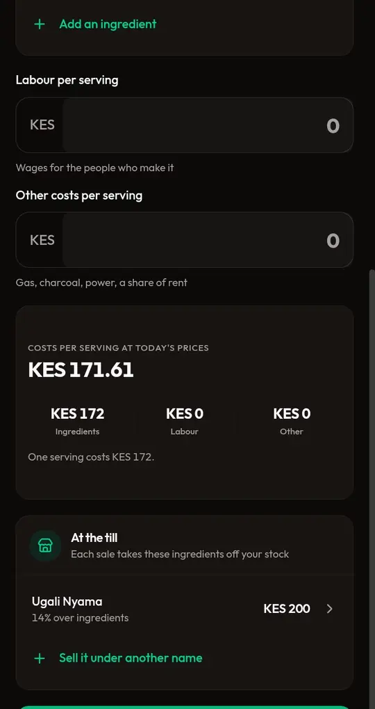 The plate's real cost