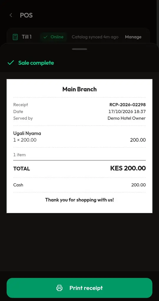 The receipt